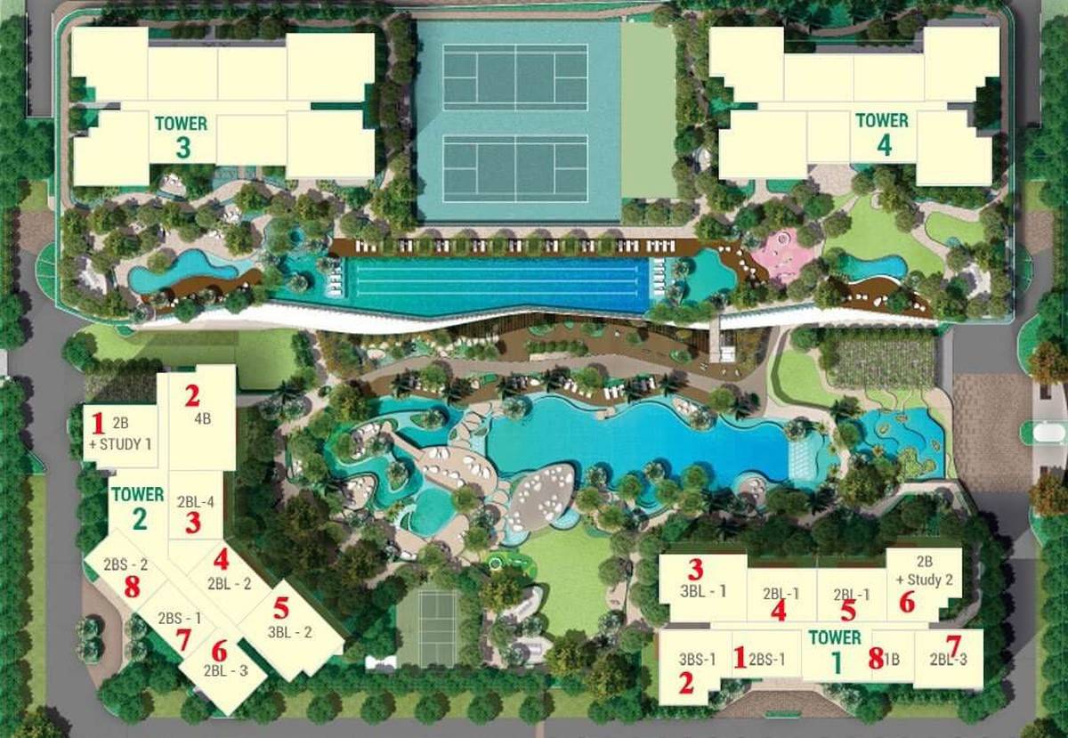 Mặt bằng tổng thể dự án Estella Heights