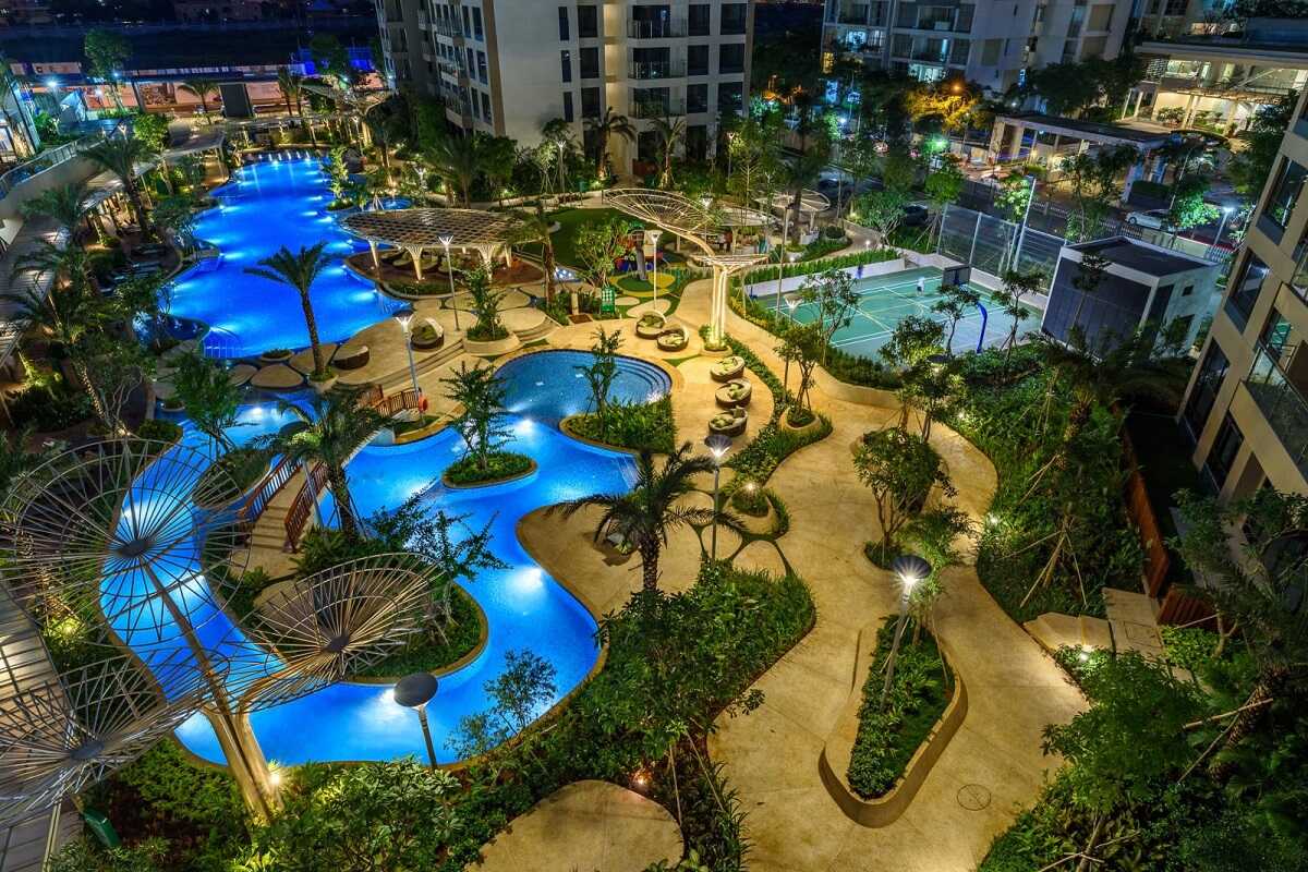 Không gian xanh ở trung tâm của dự án