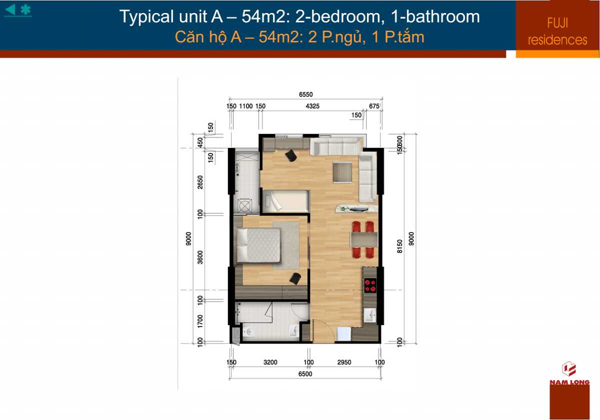 Thiết kế các loại hình căn hộ dự án Flora Fuji