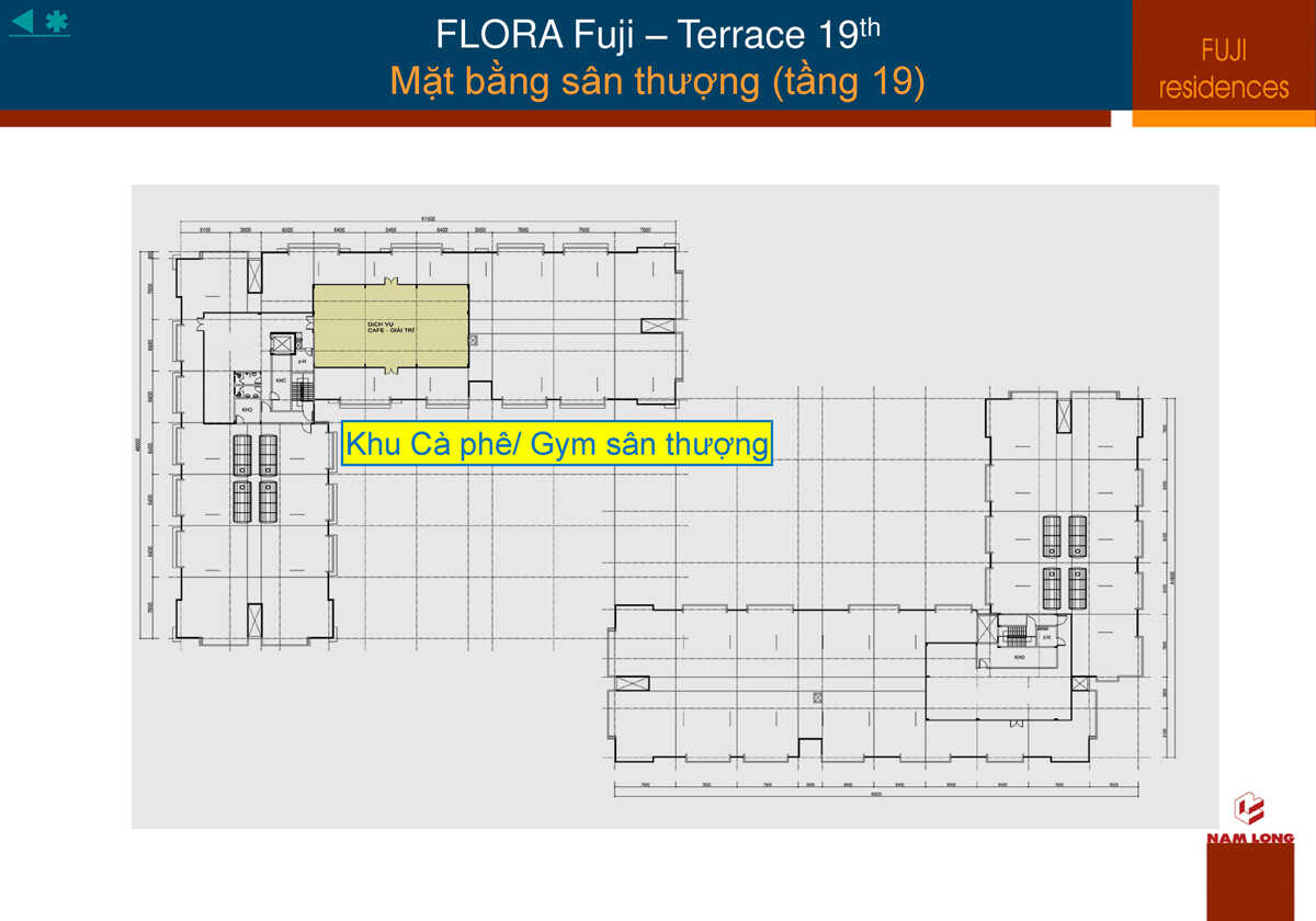 Mặt bằng tầng 19 dự án Flora Fuji