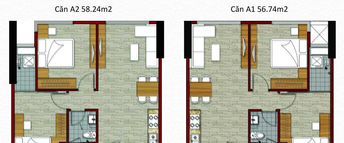 Thiết kế căn hộ 1 phòng ngủ dự án Flora Novia