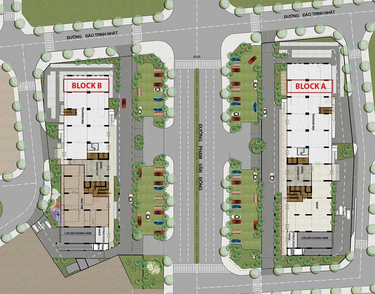 Mặt bằng tổng thể dự án Flora Novia
