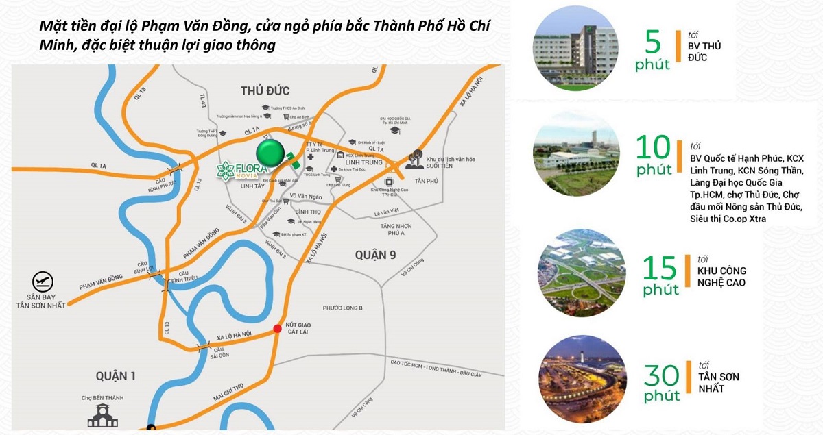 Vị trí xây dựng dự án Flora Novia