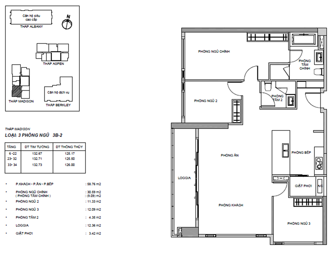 Mặt bằng các loại hình căn hộ dự án Gateway Thảo Điền