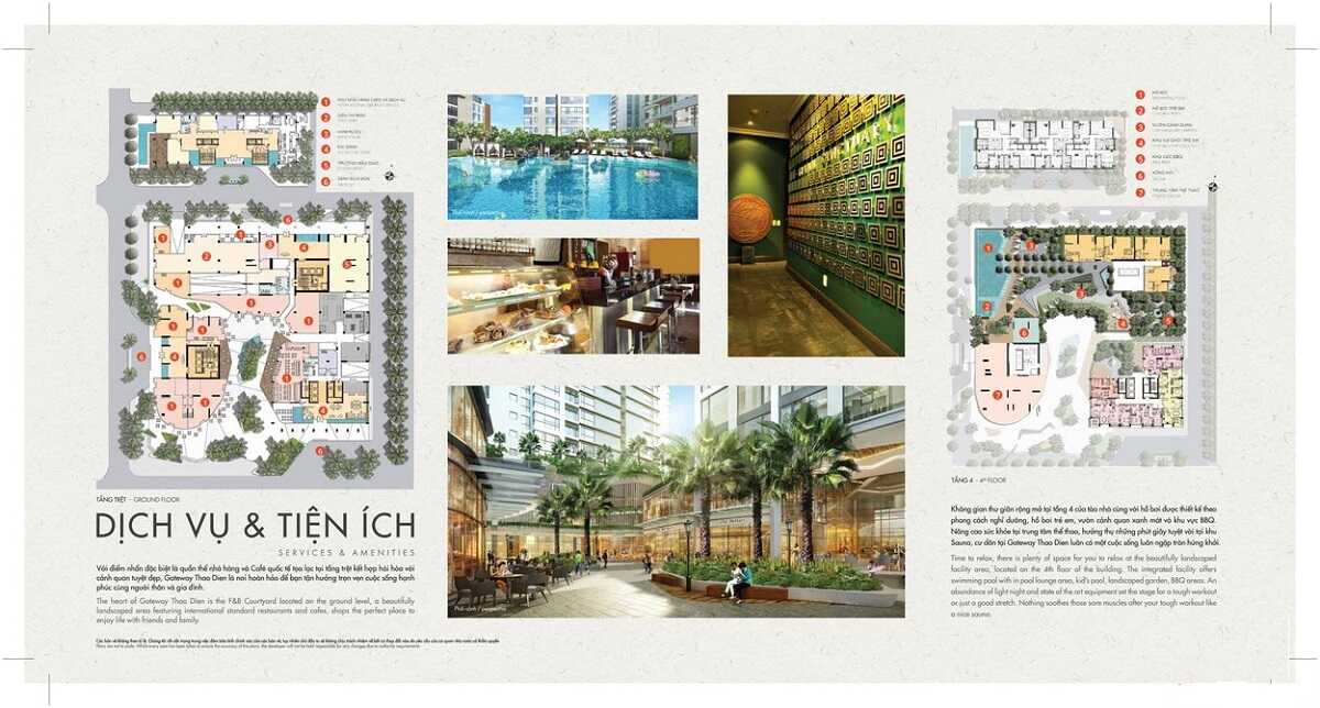 Phân bố tiện ích bên trong dự án