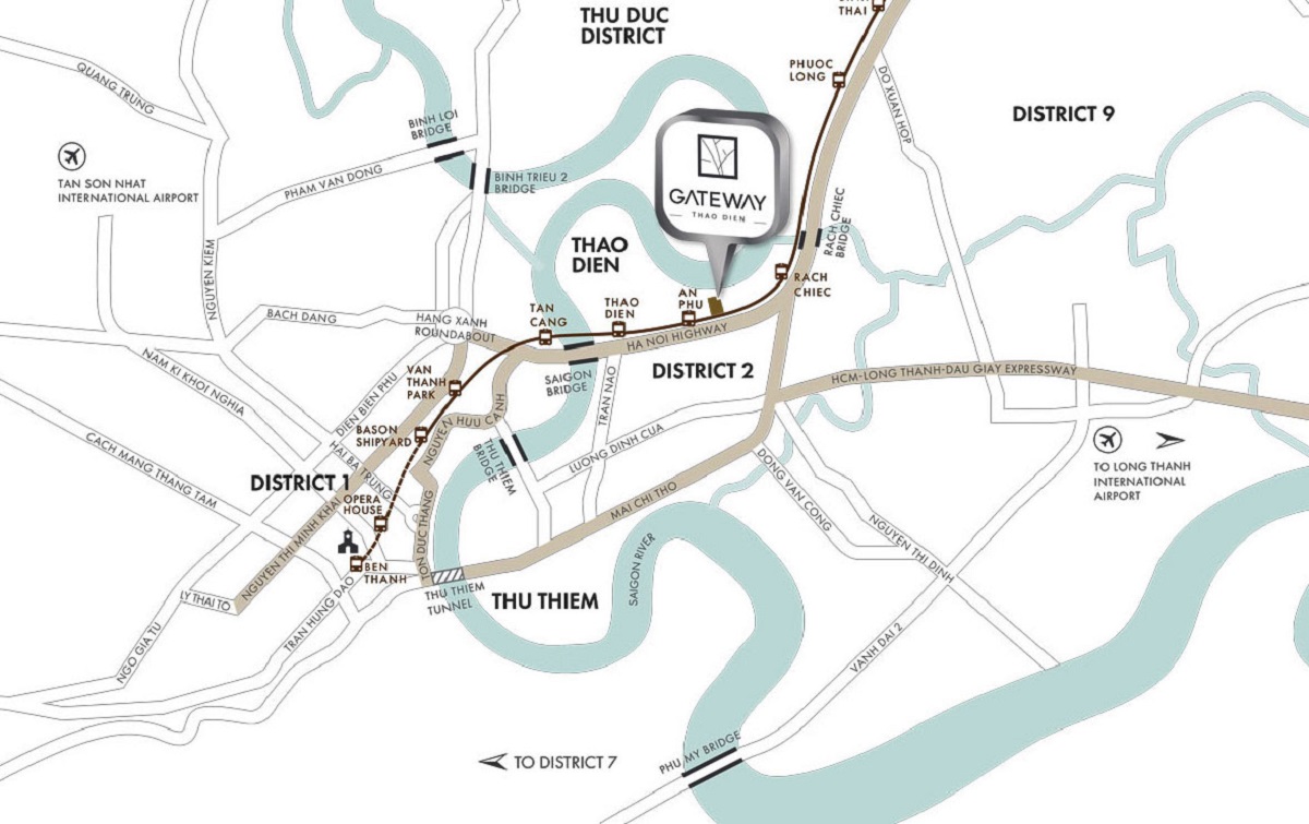 Vị trí xây dựng dự án Gateway Thảo Điền