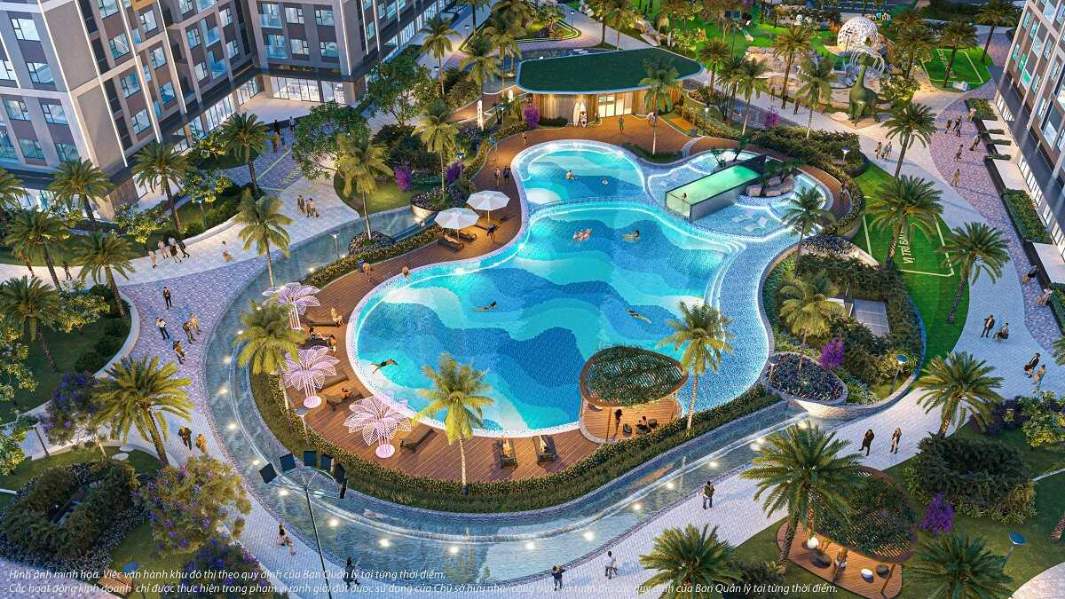 Hồ bơi với thiết kế ấn tượng