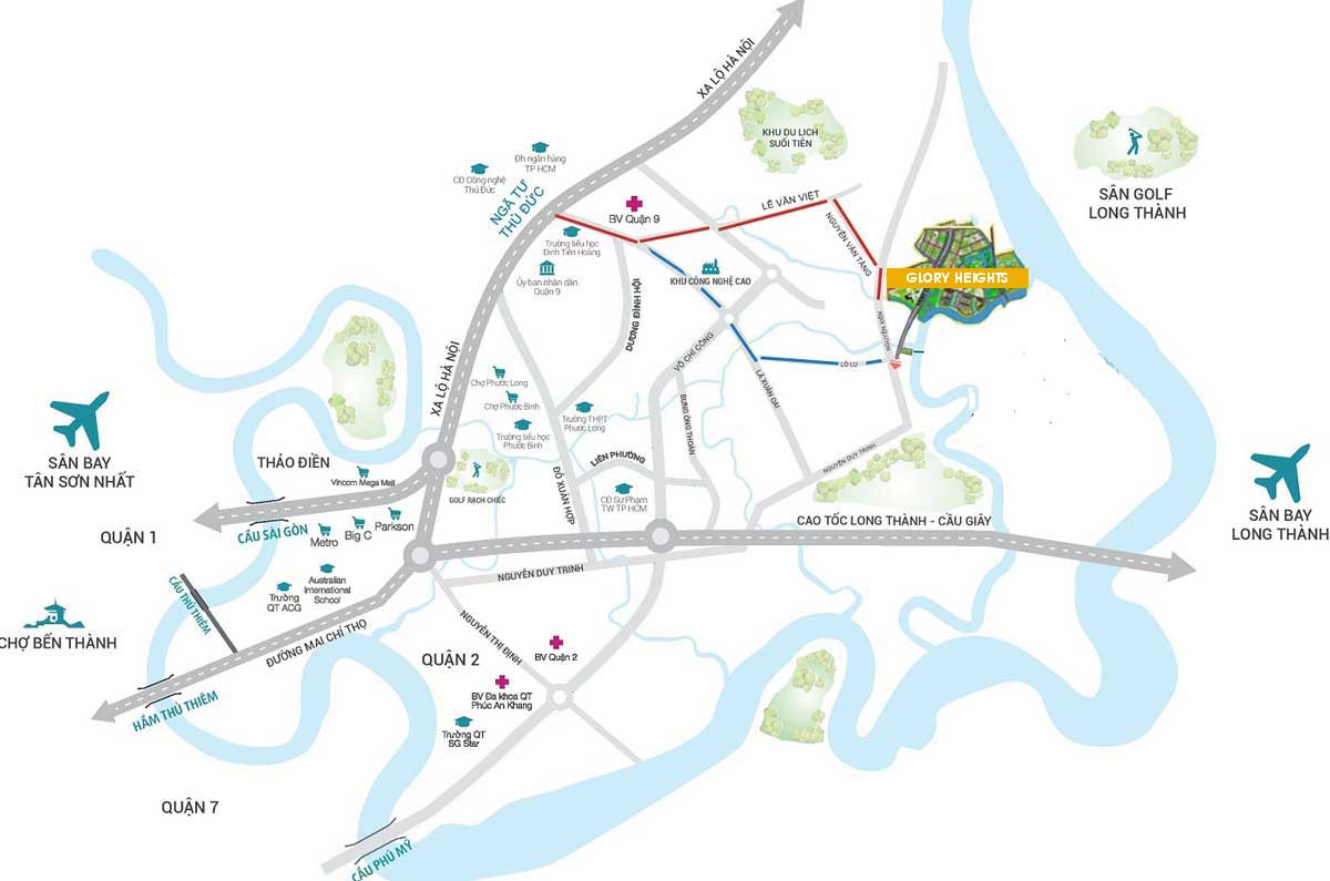 Vị trí xây dựng dự án The Glory Heights