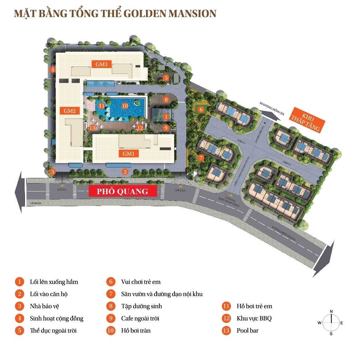 Mặt bằng tổng thể dự án Golden Mansion