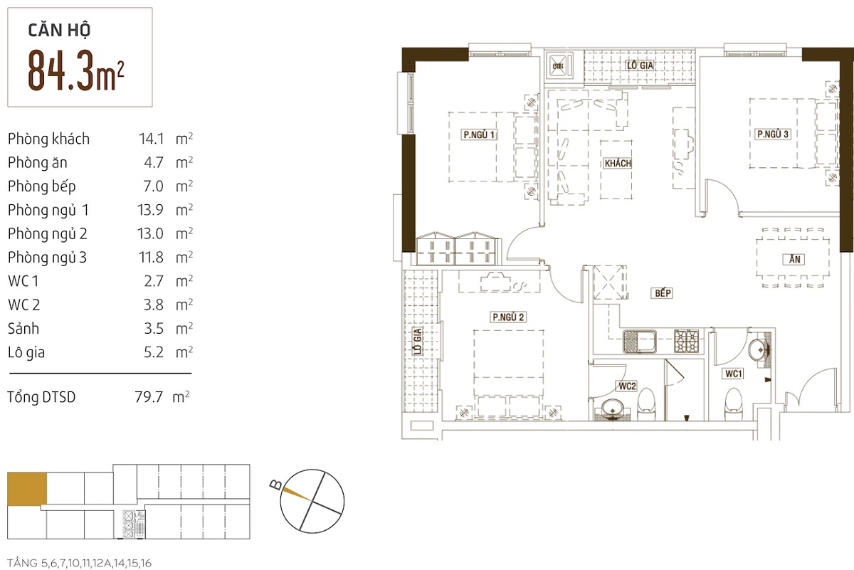 Thiết kế các căn hộ dự án Grand Riverside