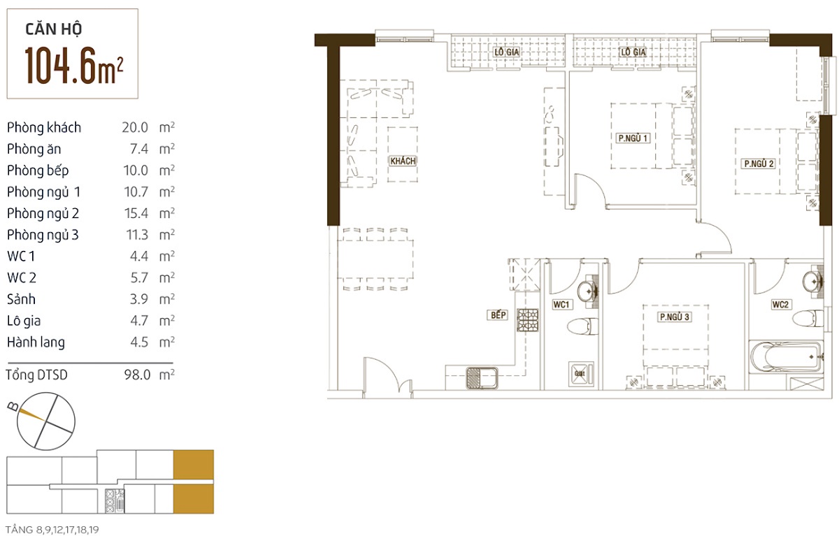 Thiết kế các căn hộ dự án Grand Riverside