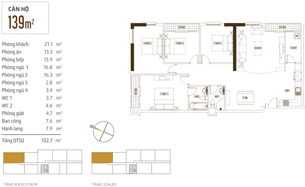 Thiết kế các căn hộ dự án Grand Riverside