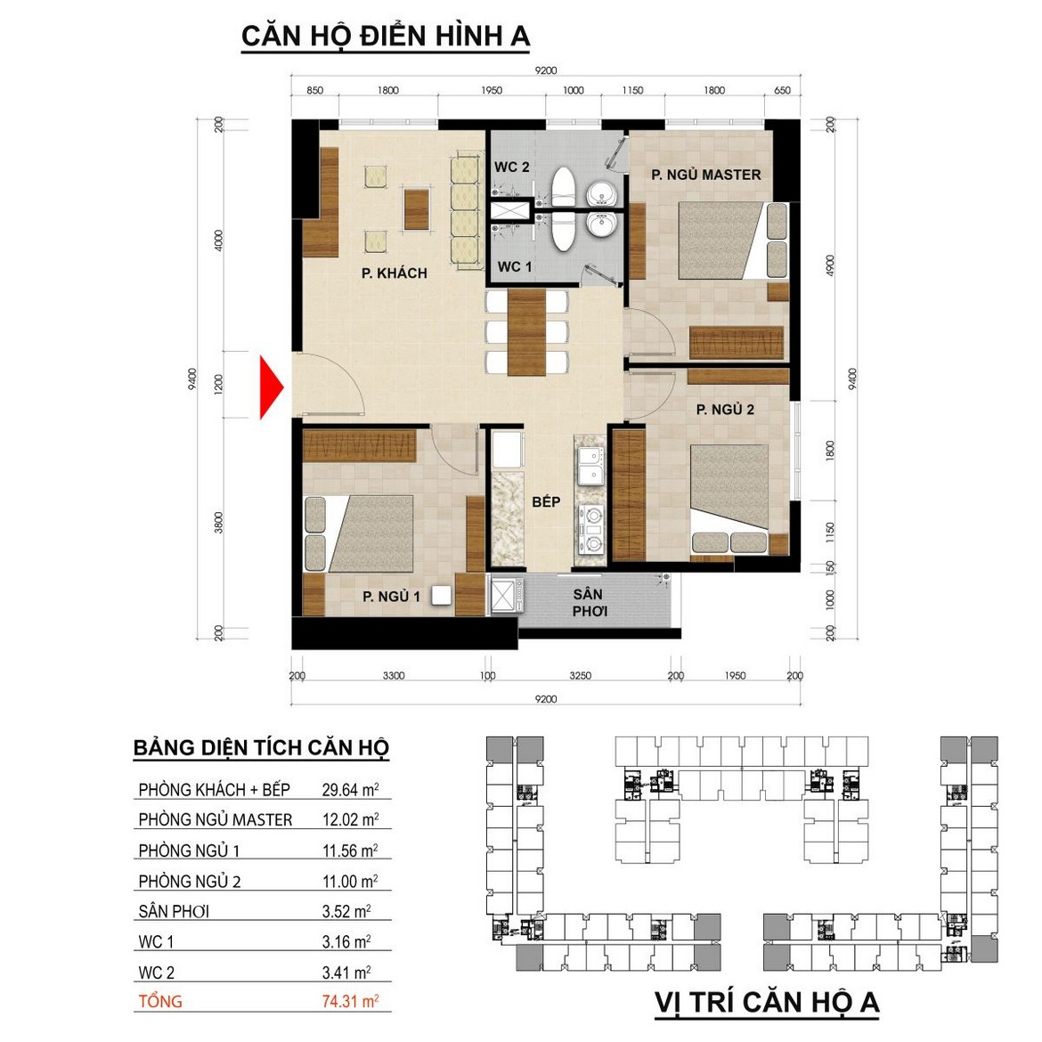 Thiết kế các loại hình căn hộ dự án Green River