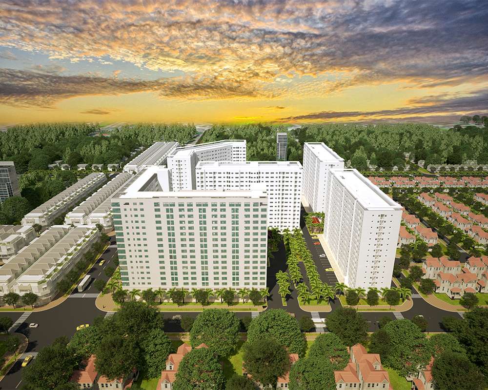 Dự án được bao quanh bởi không gian xanh mát