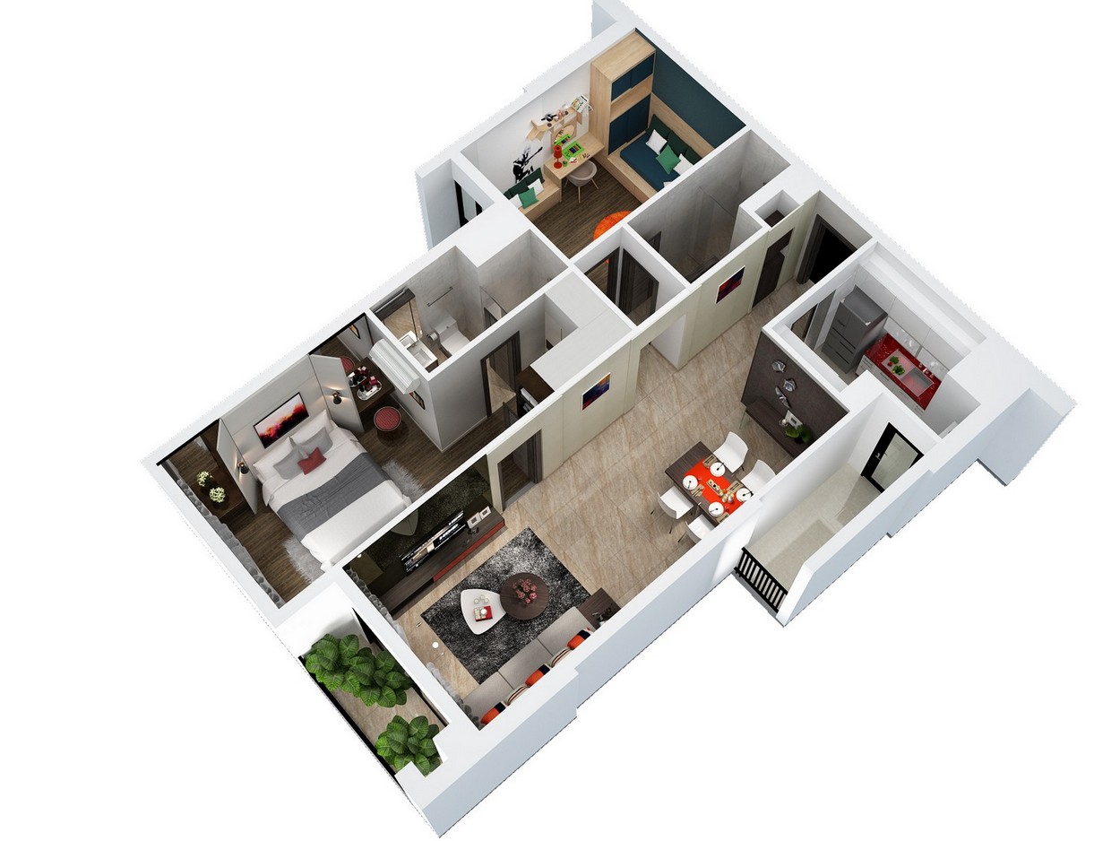 Thiết kế các loại hình căn hộ dự án Hà Đô Centrosa Garden