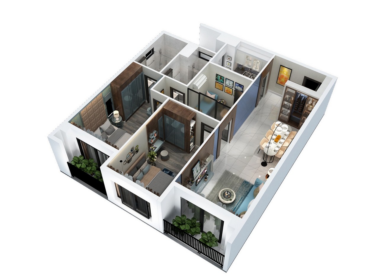 Thiết kế các loại hình căn hộ dự án Hà Đô Centrosa Garden