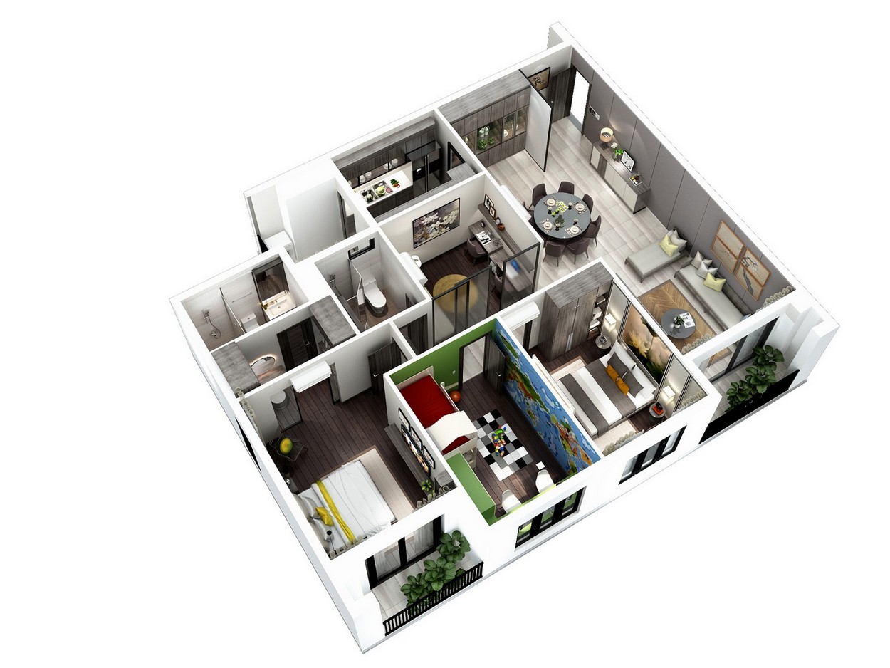 Thiết kế các loại hình căn hộ dự án Hà Đô Centrosa Garden