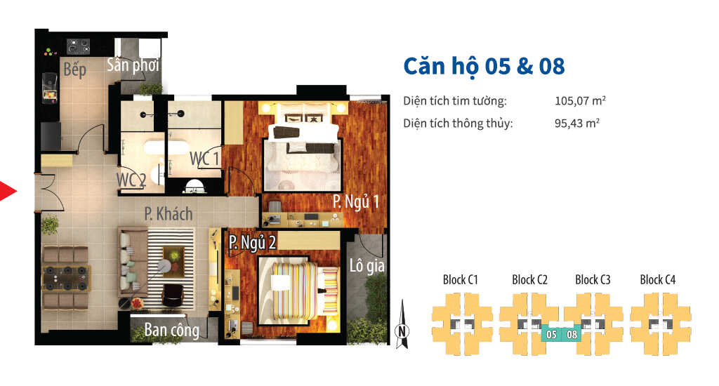 Thiết kế các loại hình căn hộ dự án Him Lam Chợ Lớn