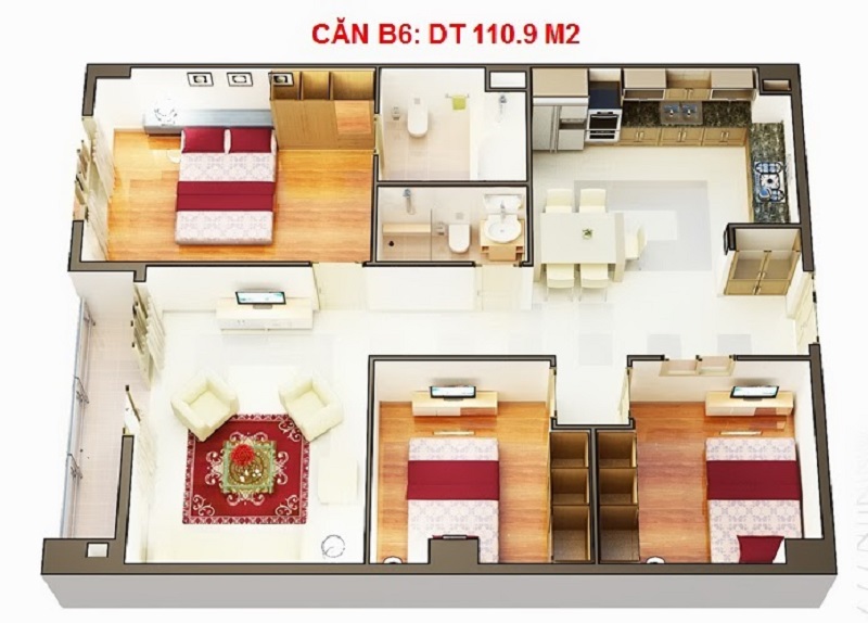 Thiết kế căn hộ dự án Homyland 2