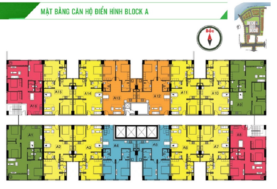 Mặt bằng căn hộ Block A dự án Homyland 2