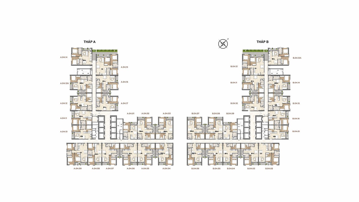 Mặt bằng tầng 18 - 34 dự án HT Pearl