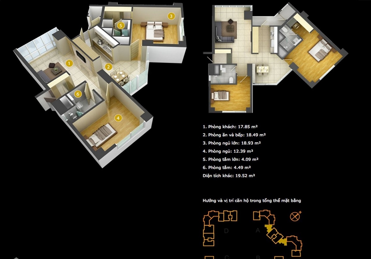 Thiết kế các loại hình căn hộ dự án Imperia An Phú