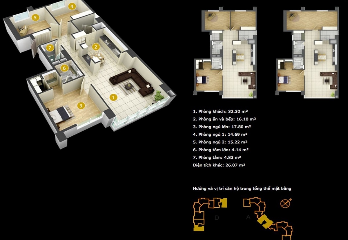 Thiết kế các loại hình căn hộ dự án Imperia An Phú