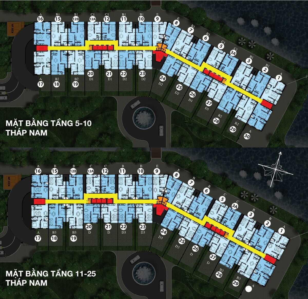 Mặt bằng tầng điển hình 2 Block dự án Jamona City