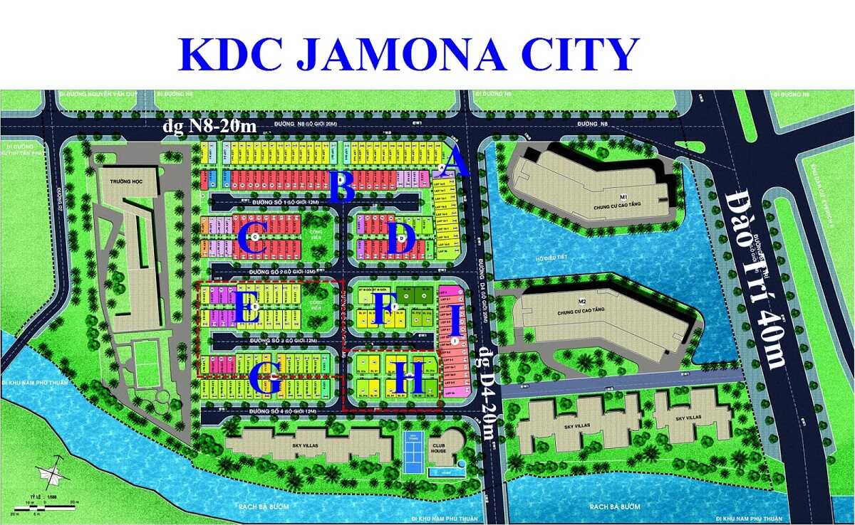 Mặt bằng tổng thể dự án Jamona City