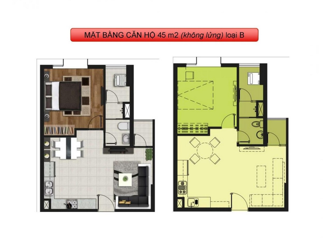 Thiết kế căn hộ mẫu B dự án La Astoria