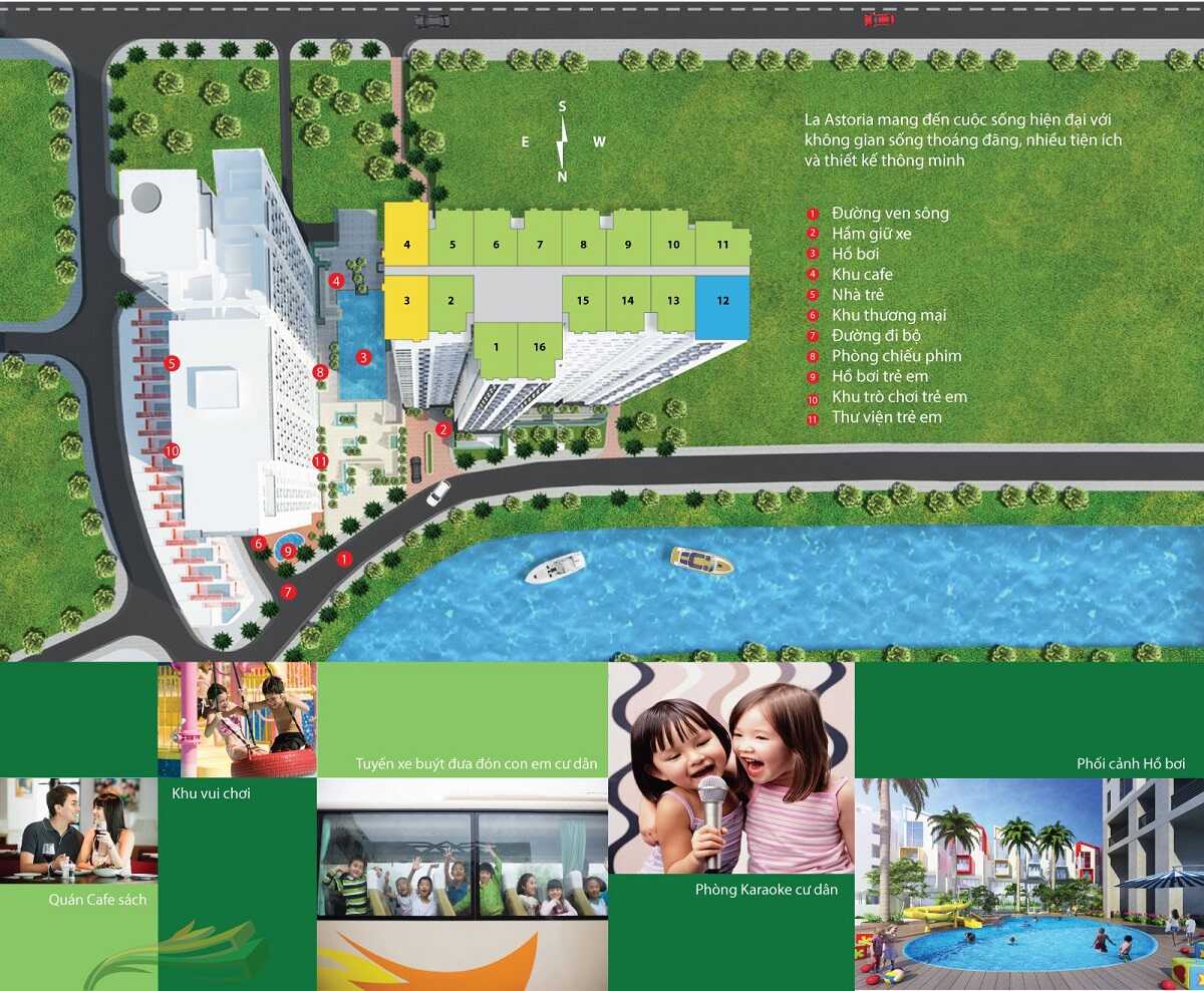 Mặt bằng tiện ích dự án La Astoria