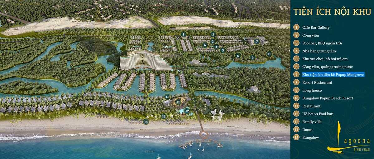 Mặt bằng tiện ích dự án Lagoona Bình Châu