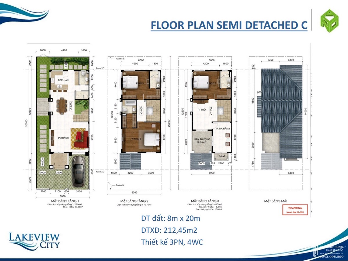 Thiết kế biệt thự song lập dự án Lakeview City