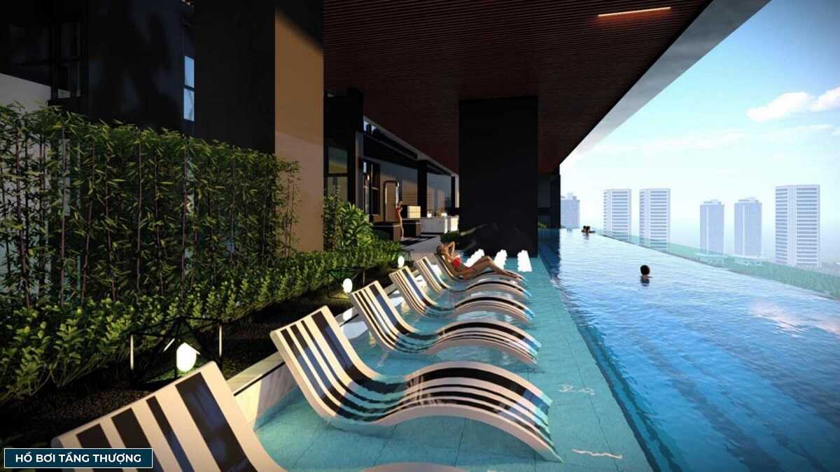 Hồ bơi chân mây tầng thượng đẳng cấp