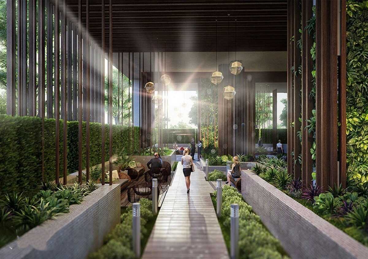 Đường dạo bộ cùng không gian xanh mát