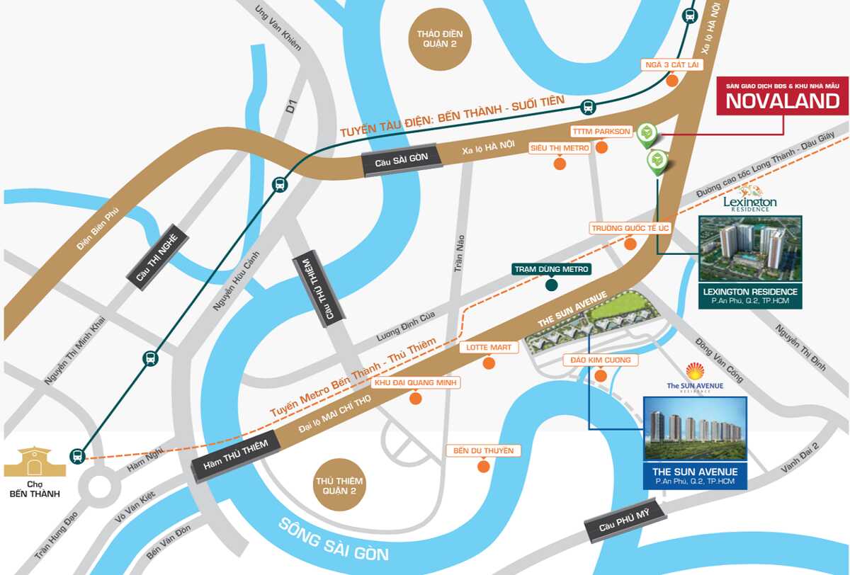 Vị trí xây dựng dự án Lexington Residence