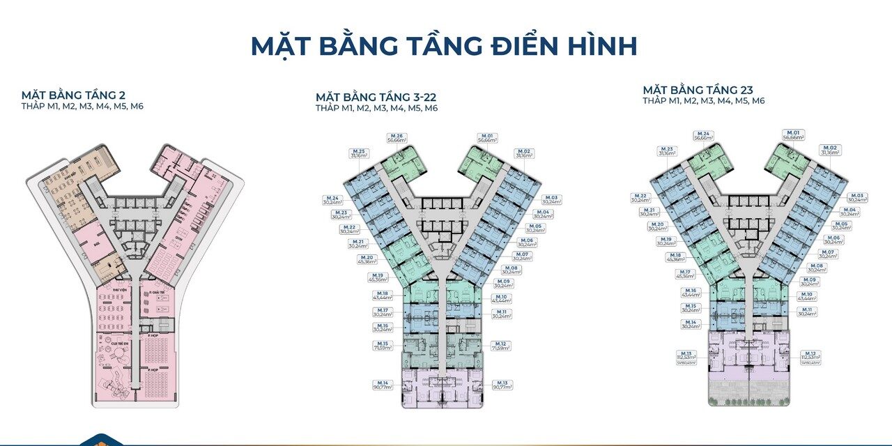 Mặt bằng điển hình thiết kế đẹp