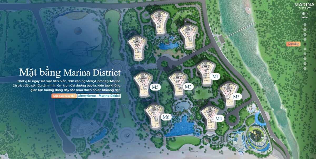Mặt bằng tổng thể dự án Marina District