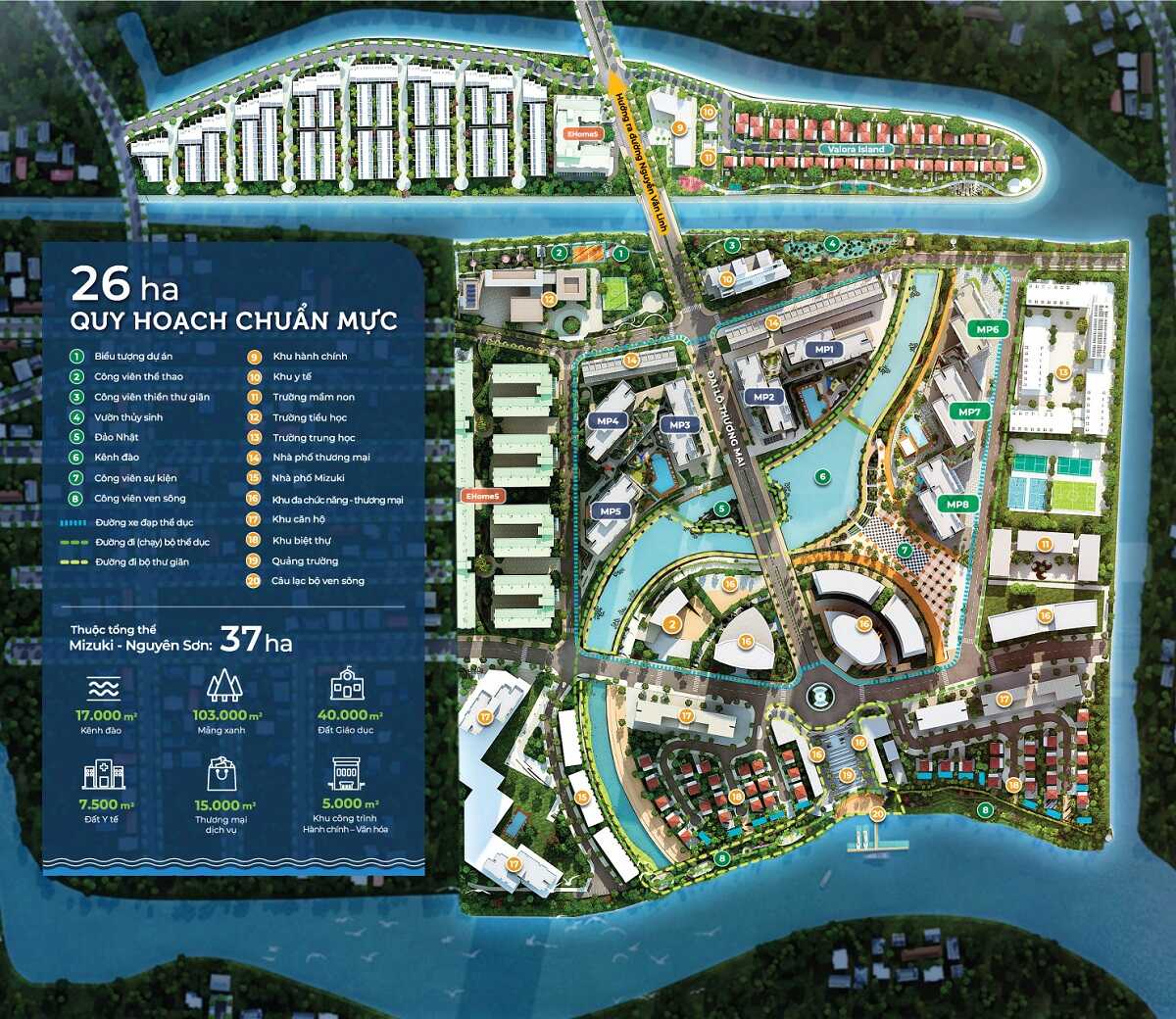 Mặt bằng tổng thể dự án Mizuki Park