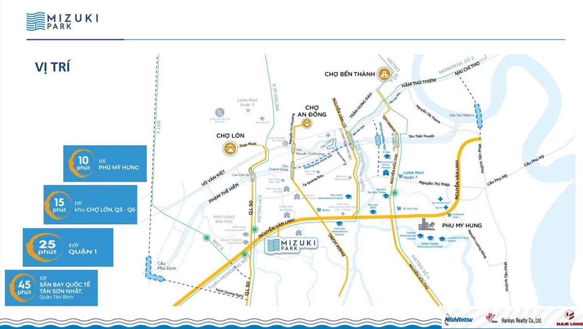 Vị trí dự án Mizuki Park