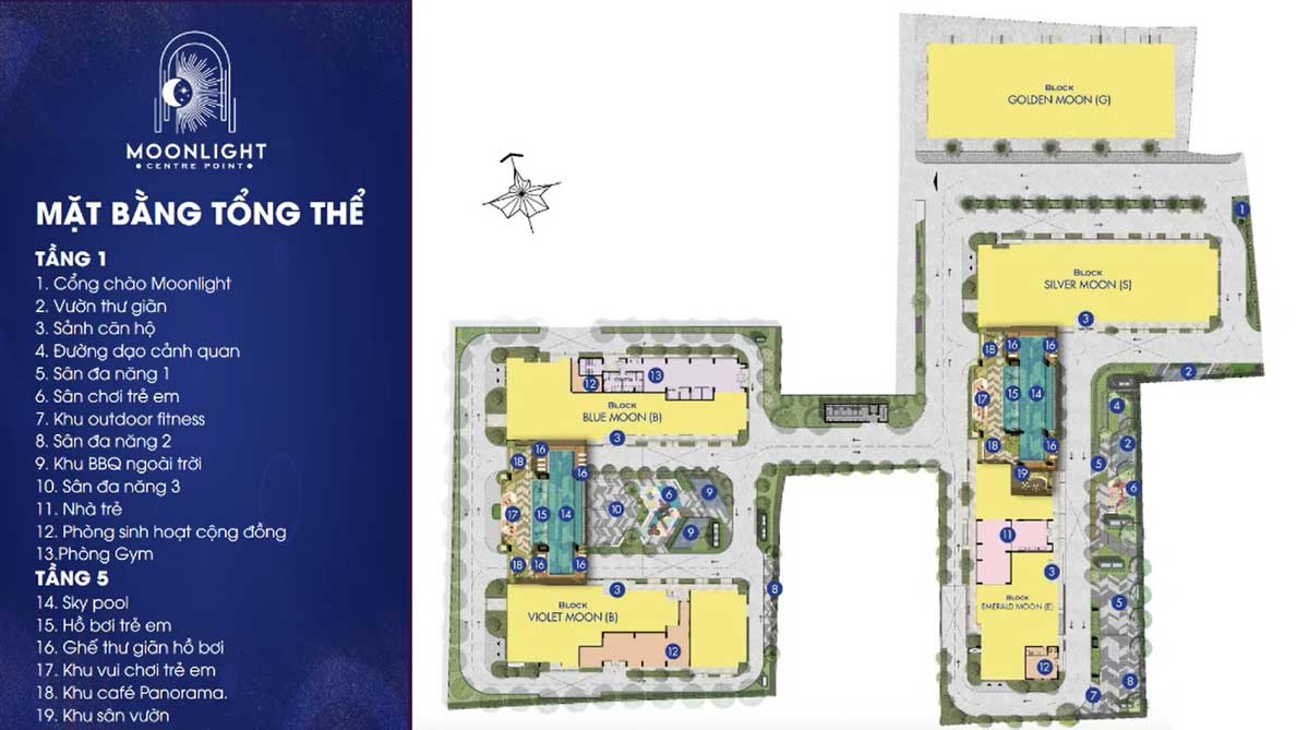 Mặt bằng tổng thể dự án Moonlight Centre Point