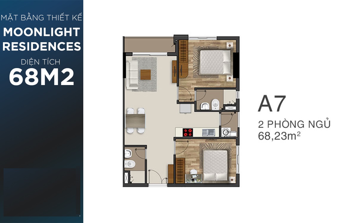 Thiết kế căn hộ dự án Moonlight Residences
