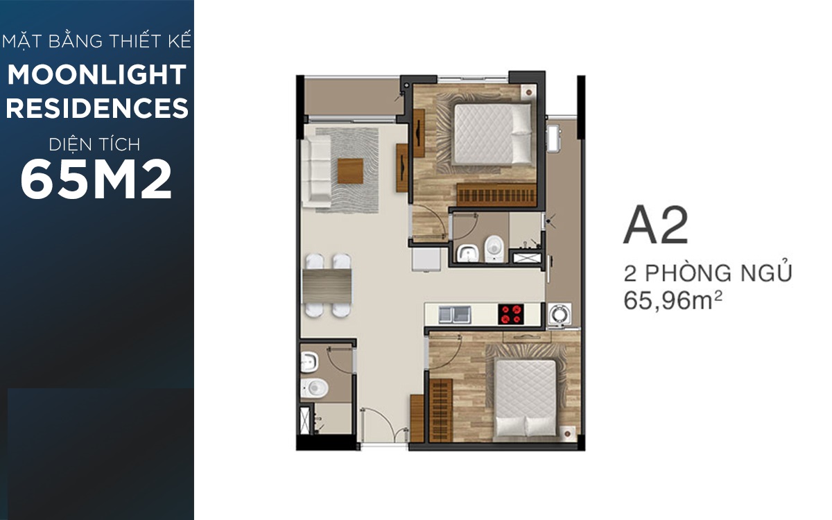 Thiết kế căn hộ dự án Moonlight Residences