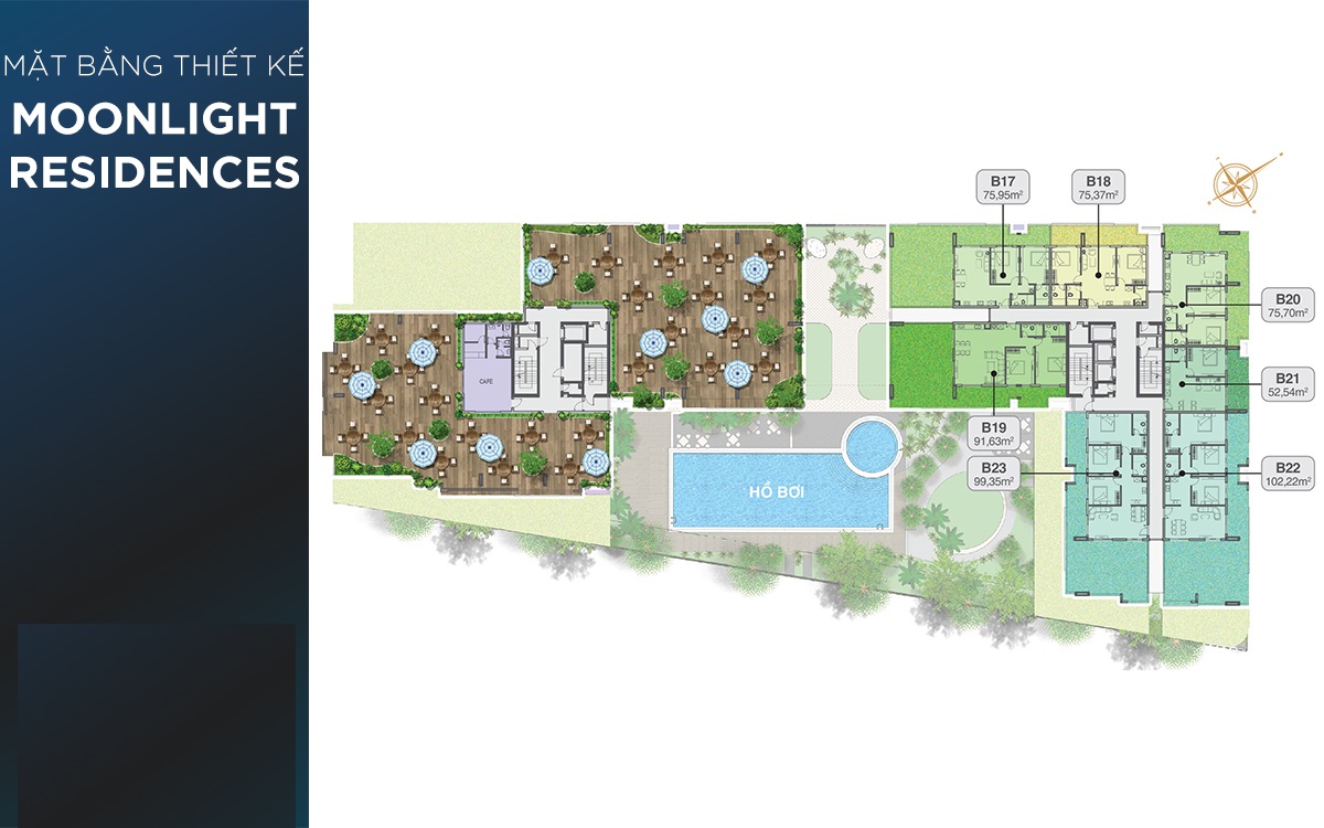 Mặt bằng tầng 21 dự án Moonlight Residences