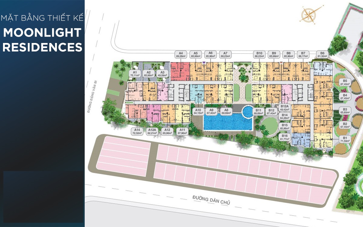 Mặt bằng tầng 5 - 20 dự án Moonlight Residences