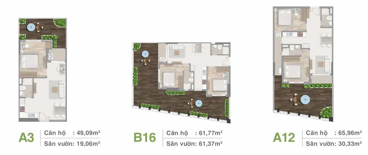 Thiết kế căn hộ sân vườn dự án Moonlight Residences