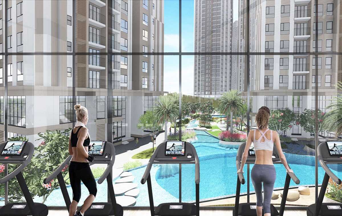 Tiện ích gym với đa dạng thiết bị