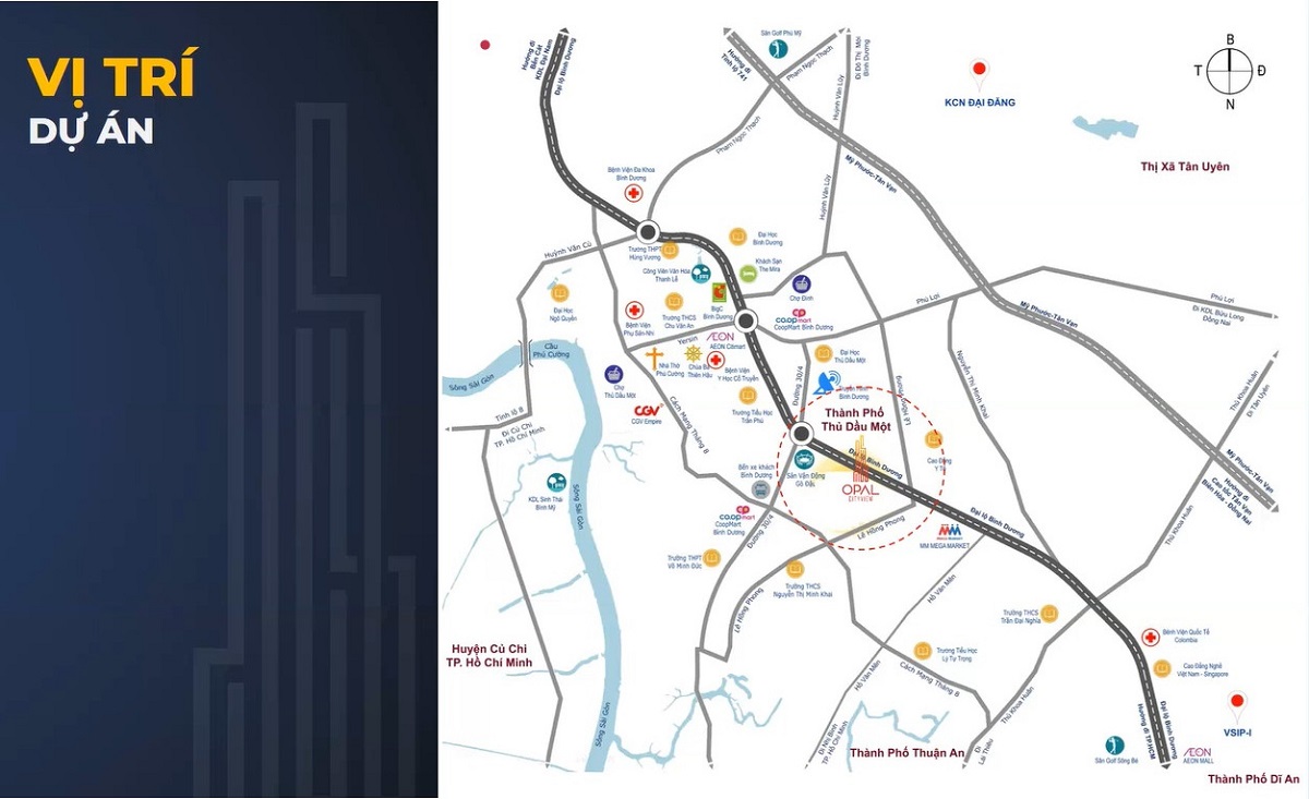 Vị trí xây dựng dự án Opal Cityview