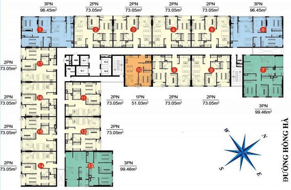 Dự án sở hữu các căn hộ đa dạng diện tích