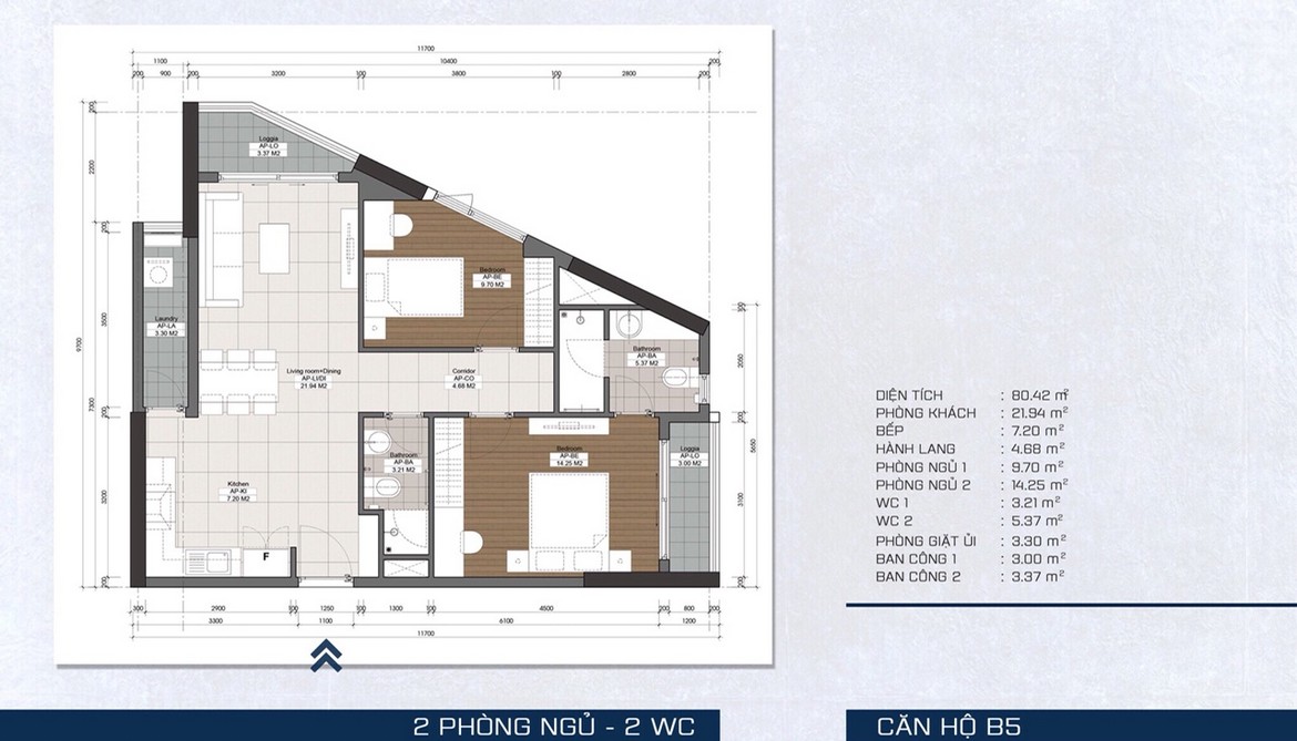 Thiết kế các loại hình căn hộ dự án Pegasuite 1